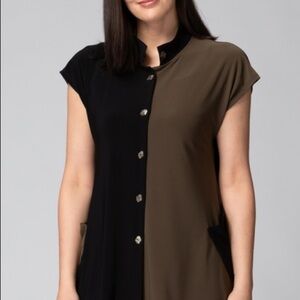 JOSEPH RIBKOFF
Tunic Style 193080. Size 8 Black & Beige